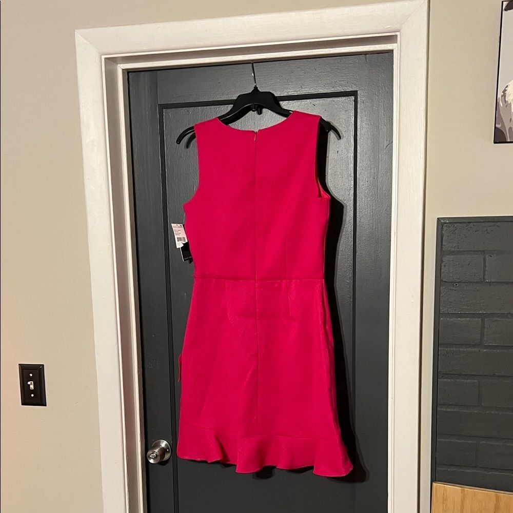 Julia Jordan Vibrant Deep Pink Ruffle Flounce Mini Dress - Picture 5 of 5